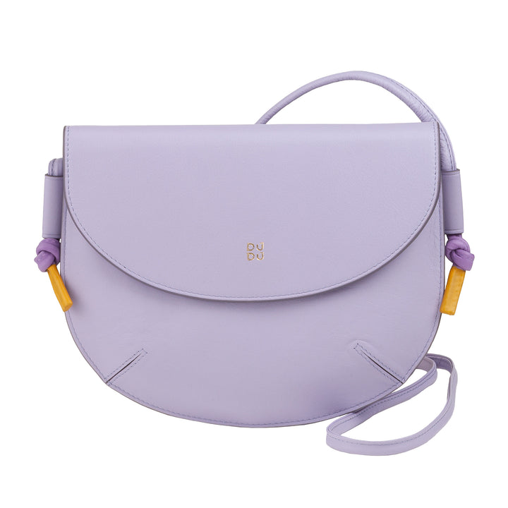 DUDU Borsa Donna a Tracolla con Patta in Vera Pelle, Piccola Borsetta a Spalla con Pattina a Bottone Magnetico, Borsa
