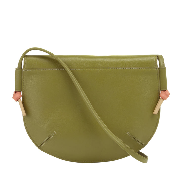 DUDU Borsa Donna a Tracolla con Patta in Vera Pelle, Piccola Borsetta a Spalla con Pattina a Bottone Magnetico, Borsa