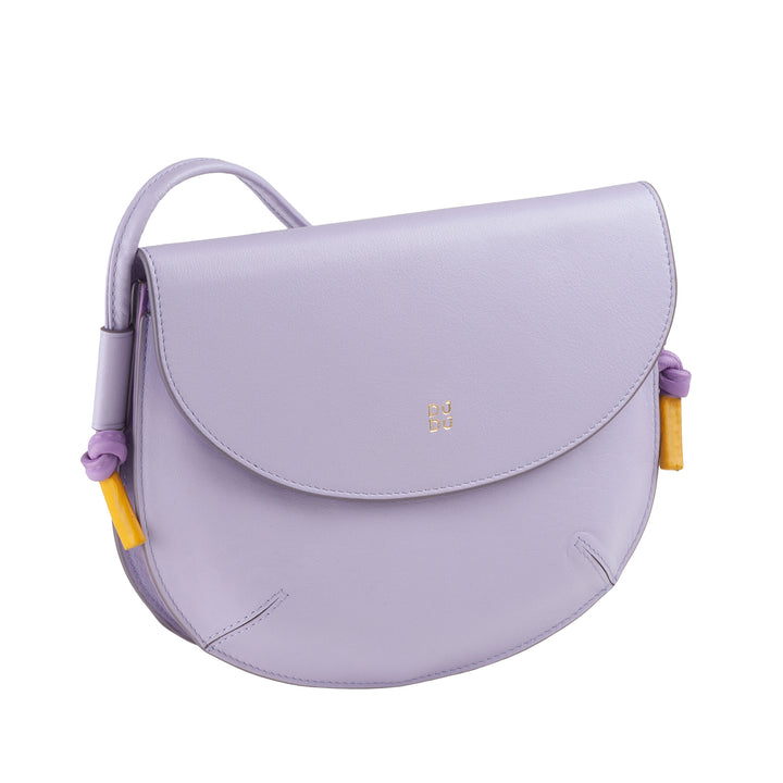 DUDU Borsa Donna a Tracolla con Patta in Vera Pelle, Piccola Borsetta a Spalla con Pattina a Bottone Magnetico, Borsa