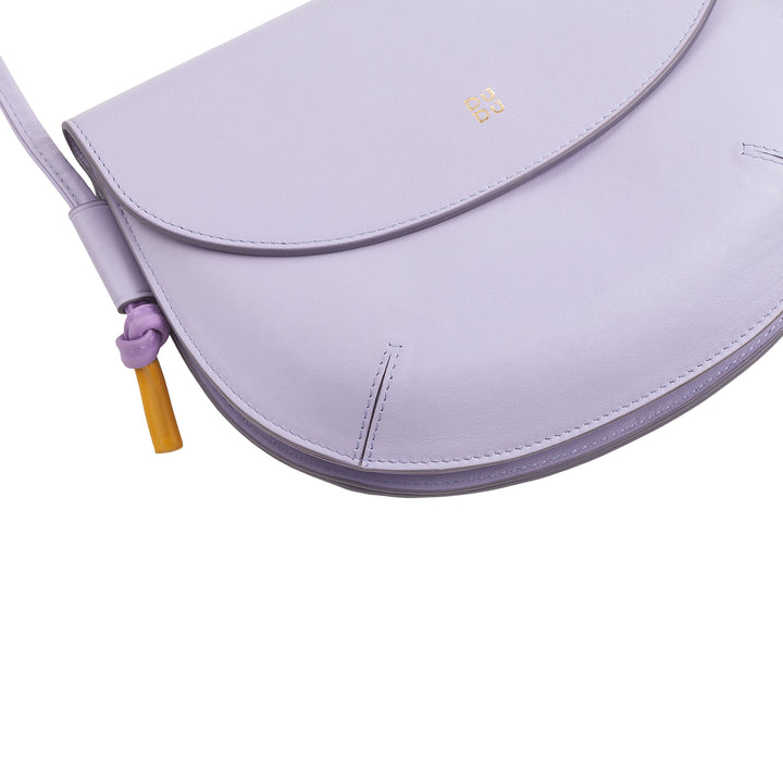 DUDU Borsa Donna a Tracolla con Patta in Vera Pelle, Piccola Borsetta a Spalla con Pattina a Bottone Magnetico, Borsa