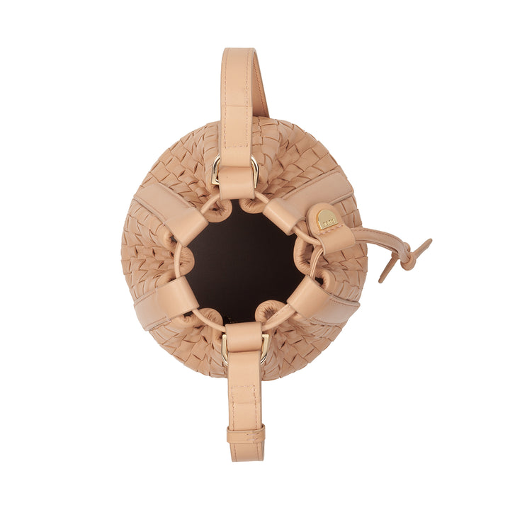 DUDU Woven Leather Bucket Bag - Small Women&