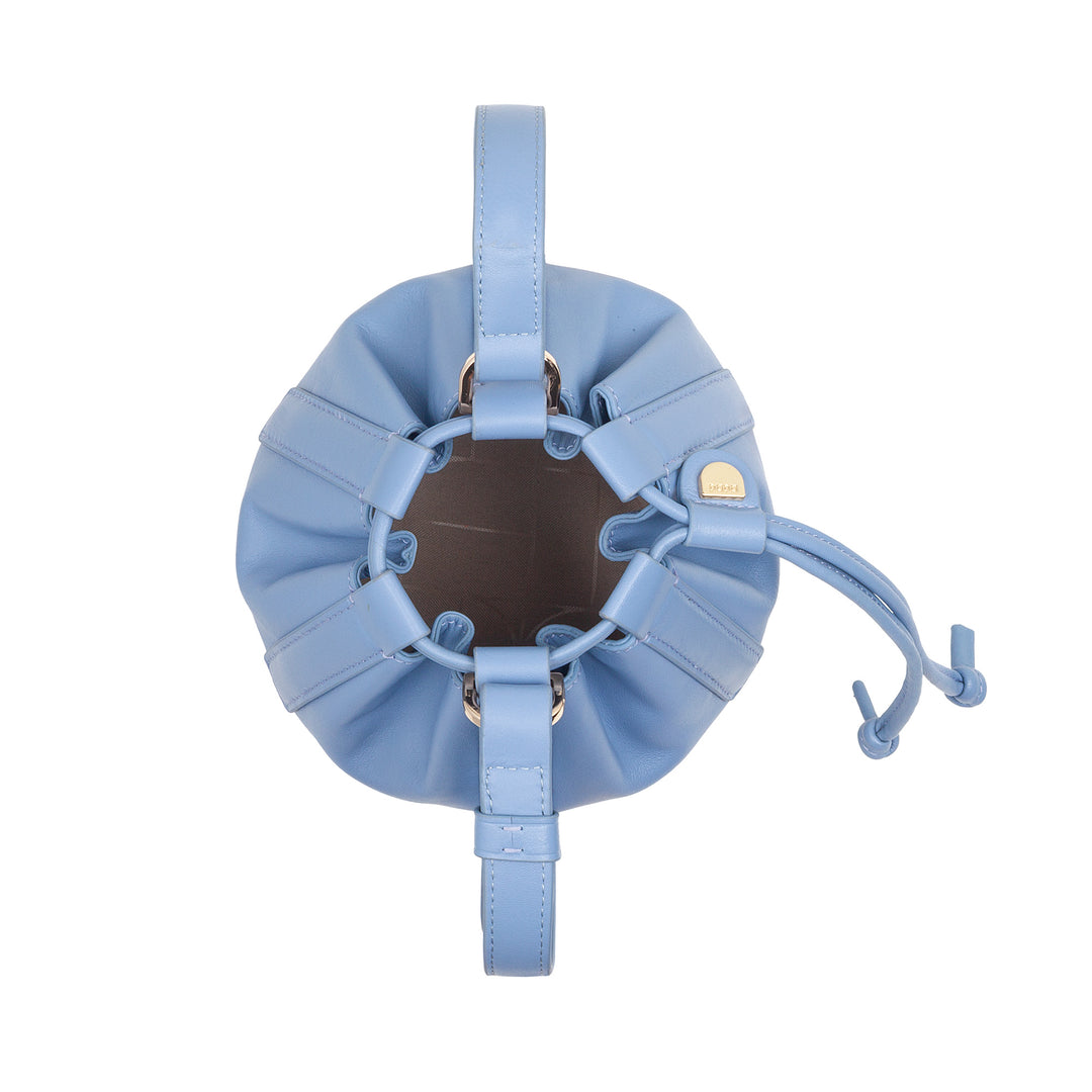 DUDU Piccola Borsa a Secchiello da Donna in Vera Pelle con Tracolla Regolabile e Chiusura a Coulisse – Borsa a Tracolla Elegante e Compatta con Cordoncino, Perfetta per l&