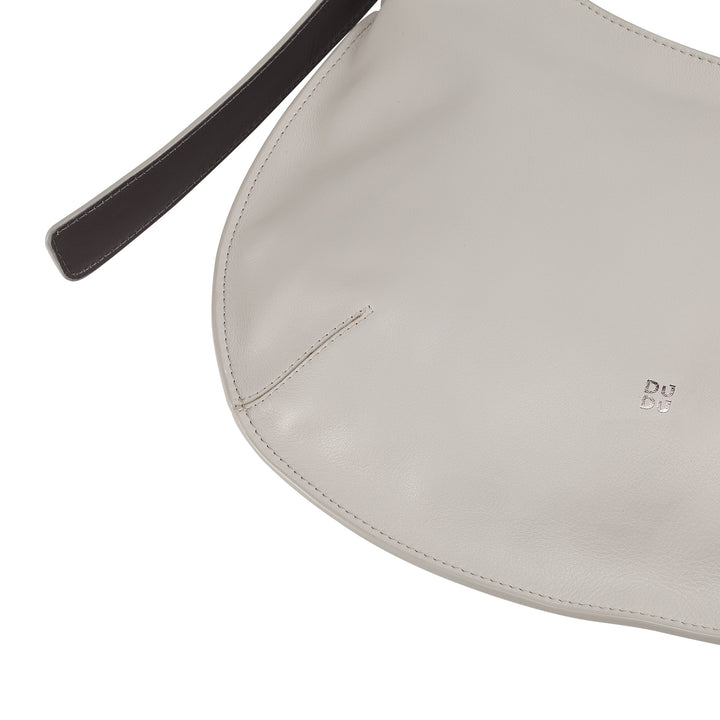 DUDU Mittelgroße weiche Umhängetasche für Damen aus echtem Leder, Hobo-Tasche mit verstellbarem Schultergurt, Umhängetasche mit Reißverschluss