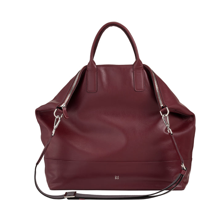DUDU Bolso Grande de Mujer de Piel Suave, Bolso Bandolera Grande con Correa Desmontable, Bolso de Mano con Dos Asas y Cierre de Cremallera