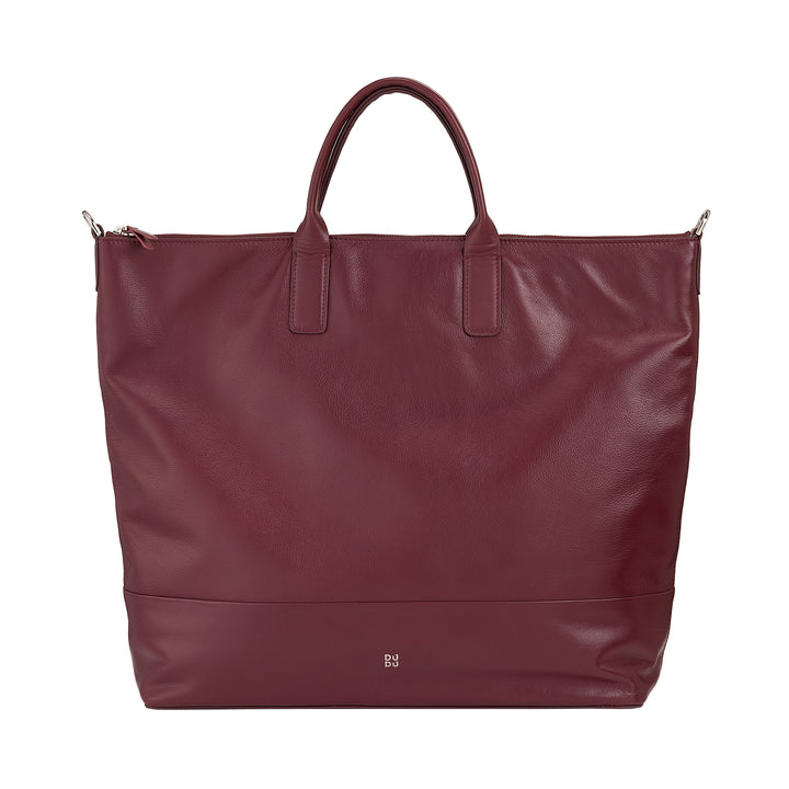 DUDU Bolso Grande de Mujer de Piel Suave, Bolso Bandolera Grande con Correa Desmontable, Bolso de Mano con Dos Asas y Cierre de Cremallera