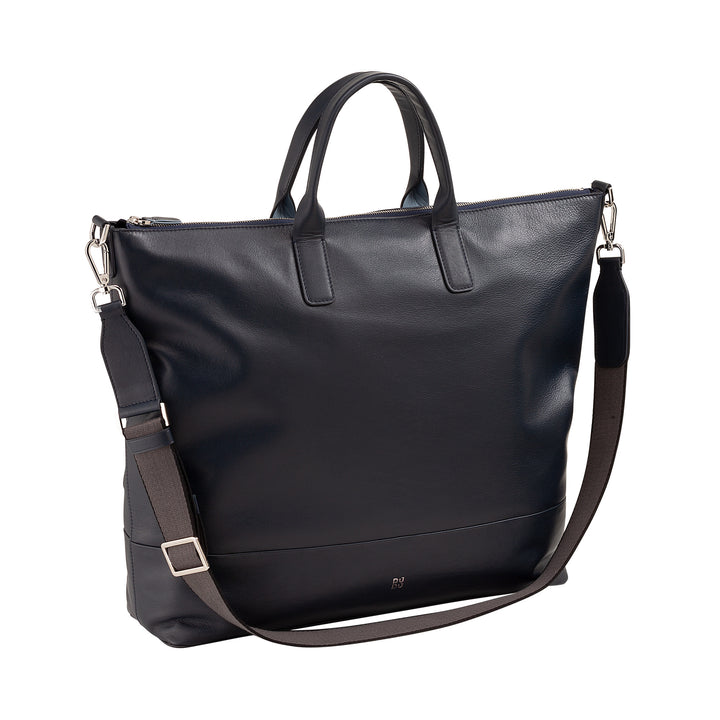 DUDU Grand Sac Femme en Cuir Souple, Grand Sac à Bandoulière avec Bandoulière Amovible, Sac à Main avec Deux Poignées et Fermeture Éclair