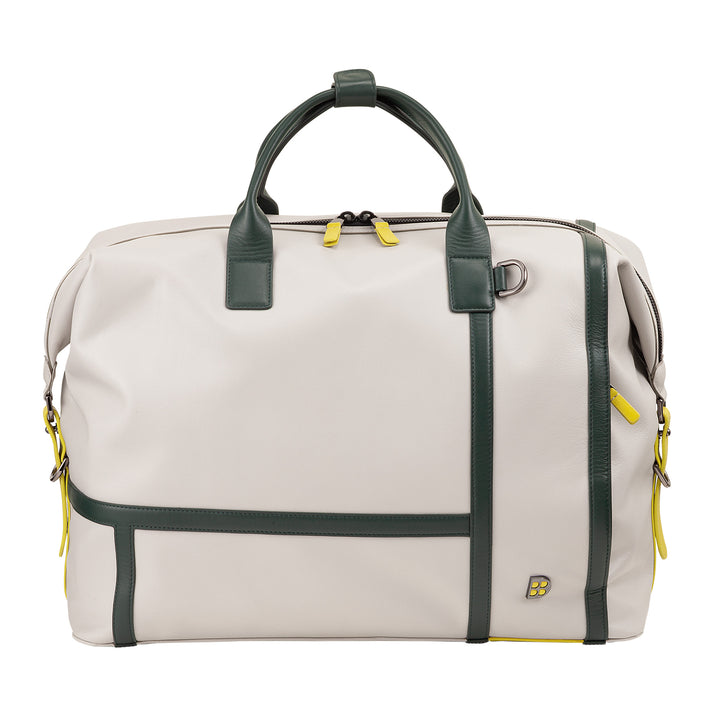 DUDU Leather Tennis Gym Duffel Bag, 28 Litres, Limited Edition, Detachable Shoulder Strap, Zip Closure, Weekender for Travel, Leather Sports Bag