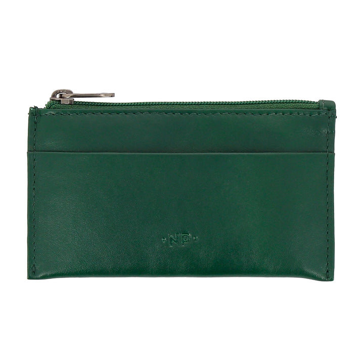 Porte-clés et porte-monnaie Nuvola Pelle dans une pochette en cuir Nappa véritable avec fermeture éclair et 2 anneaux pour clés