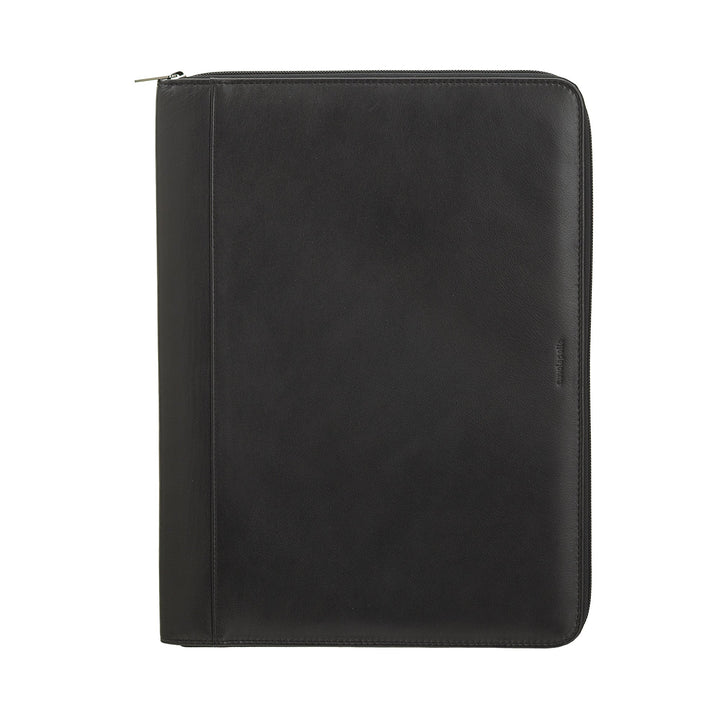 Nuvola Pelle Dokumentenmappe aus Leder im A4-Format, Arbeitsorganizer, Notizblockhalter, Stifthalter, Tablet-Halter mit rundem Reißverschluss