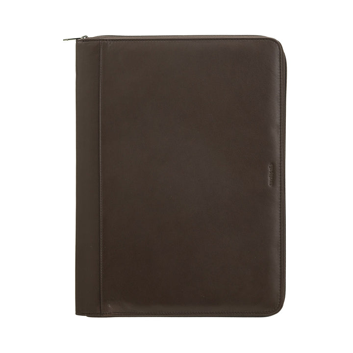 Nuvola Pelle Dokumentenmappe aus Leder im A4-Format, Arbeitsorganizer, Notizblockhalter, Stifthalter, Tablet-Halter mit rundem Reißverschluss