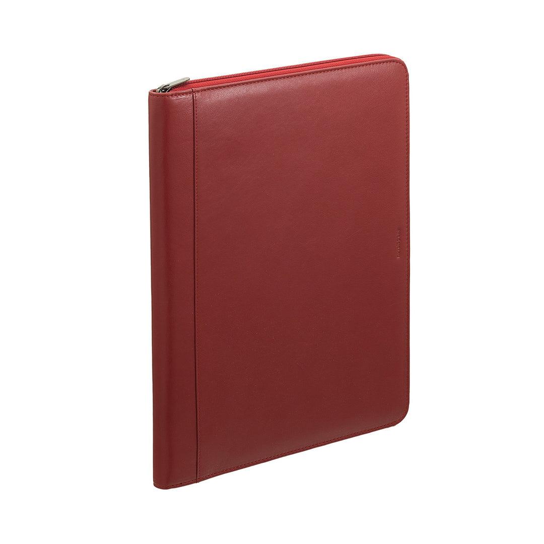 Nuvola Pelle Dokumentenmappe aus Leder im A4-Format, Arbeitsorganizer, Notizblockhalter, Stifthalter, Tablet-Halter mit rundem Reißverschluss