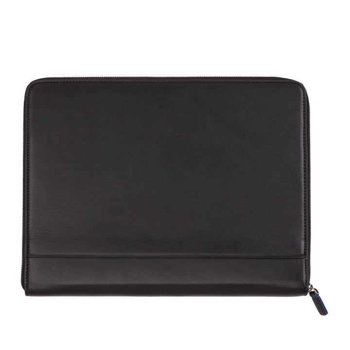 DUDU A4 Leather Document Folder Office Clipboard Multicolored iPad Tablet Folder with Zip