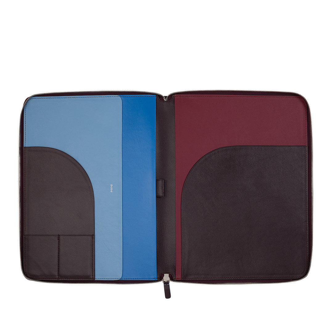 DUDU A4 cuir Document dossier bureau presse-papiers multicolore iPad tablette dossier avec fermeture éclair