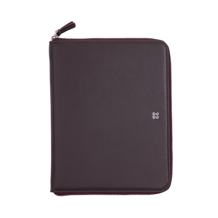 DUDU A5-Dokumentenmappe aus echtem Leder für Damen und Herren, iPad Mini-Tablet-Halter, Klemmbrett, Organizer für A5-Notizbücher