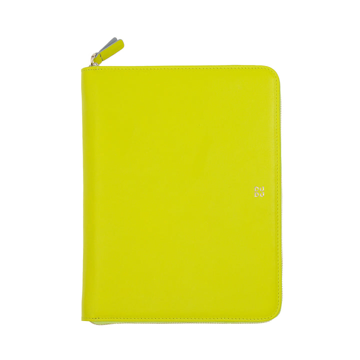 DUDU Genuine Leather A5 Document Folder for Men and Women, iPad Mini Tablet Holder, Clipboard, Organizer for A5 Notebooks