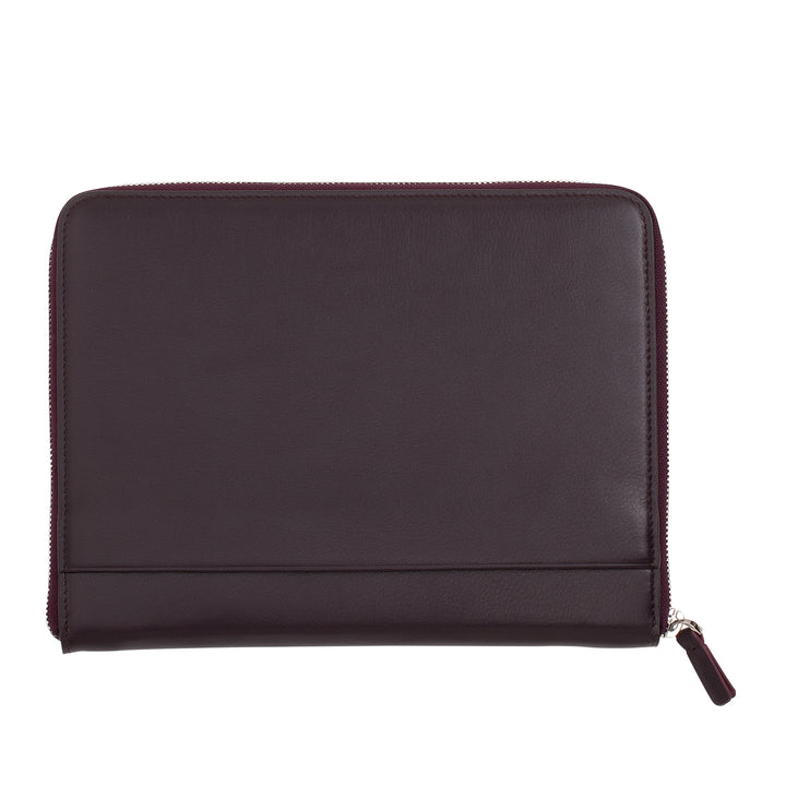 DUDU A5-Dokumentenmappe aus echtem Leder für Damen und Herren, iPad Mini-Tablet-Halter, Klemmbrett, Organizer für A5-Notizbücher