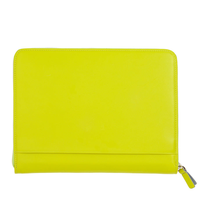 DUDU Genuine Leather A5 Document Folder for Men and Women, iPad Mini Tablet Holder, Clipboard, Organizer for A5 Notebooks
