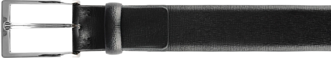 Gerba Cintura in pelle saffiano nero lunghezza 100cm CG001B100