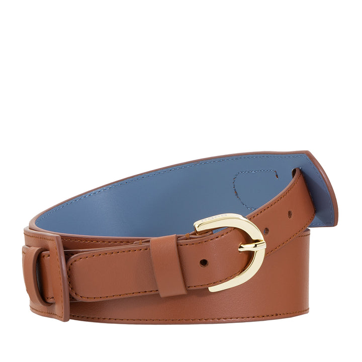DUDU Damen-Ledergürtel, hergestellt in Italien, H 40 mm, mit Metallschnalle, Breite 4 cm, eleganter Gürtel für Kleid, Hose