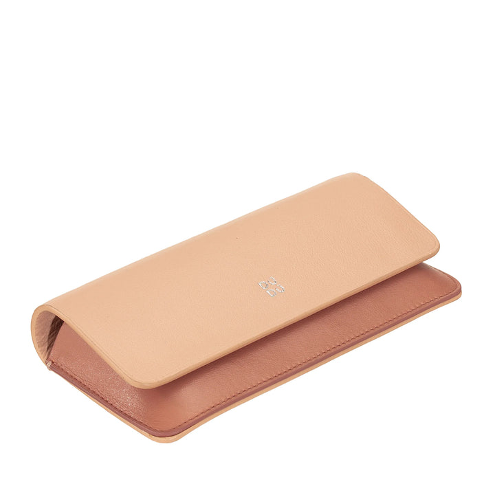 DUDU Estuche para Gafas y Gafas de Sol en Suave Cuero Genuino con Cierre Magnético, Colorido Estuche para Gafas