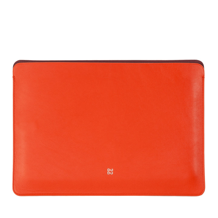 DUDU 13 Zoll PC-Hülle aus weichem Leder, bunte Schutzhülle für Laptop, Notebook, MacBook 13 Zoll, zweifarbig, schlankes Design