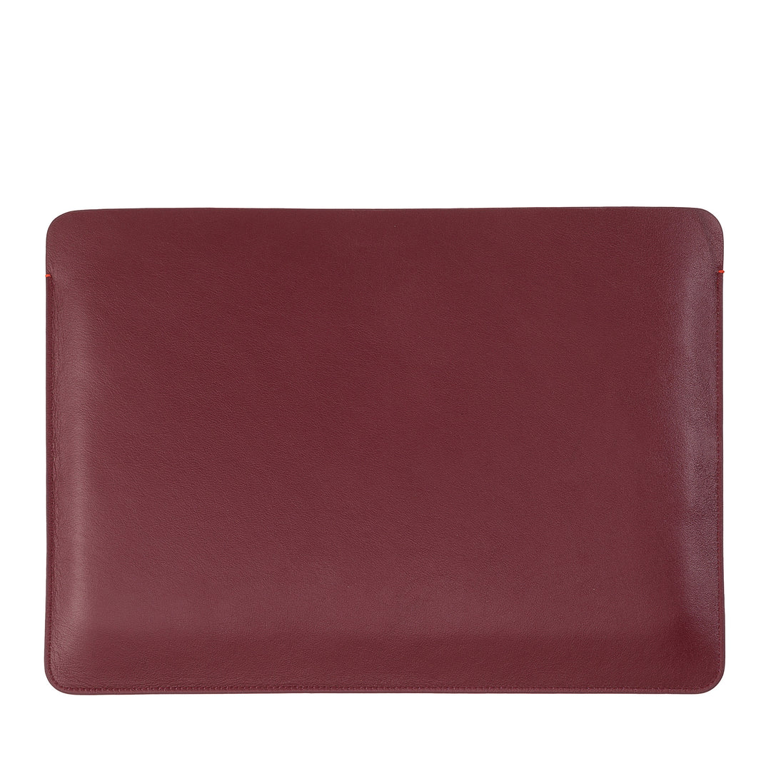 DUDU 13 Zoll PC-Hülle aus weichem Leder, bunte Schutzhülle für Laptop, Notebook, MacBook 13 Zoll, zweifarbig, schlankes Design