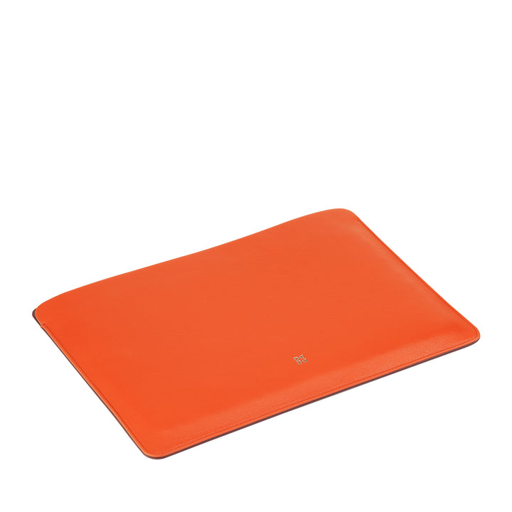 DUDU 13 Zoll PC-Hülle aus weichem Leder, bunte Schutzhülle für Laptop, Notebook, MacBook 13 Zoll, zweifarbig, schlankes Design
