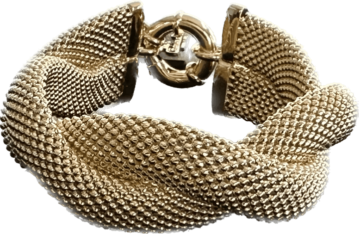 Federica Rossi bracciale in bronzo intrecciato in maglia lavorata FR.BR.11 - Capodagli 1937