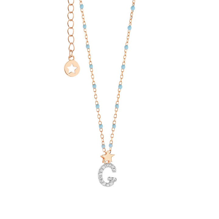 Comete Silver Necklace Letter G GLA179