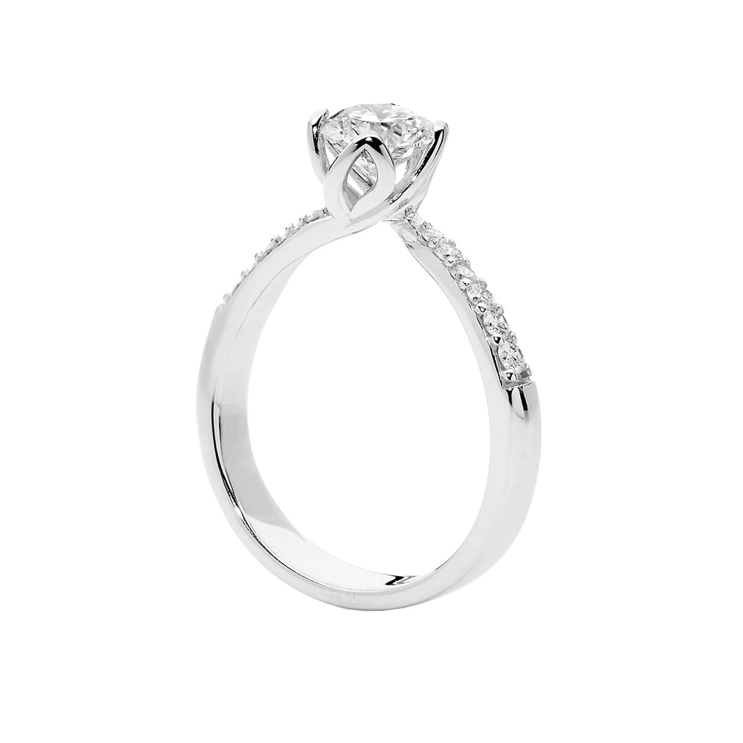 Comets Solitaire Petals in Gold and Diamonds ANB2387