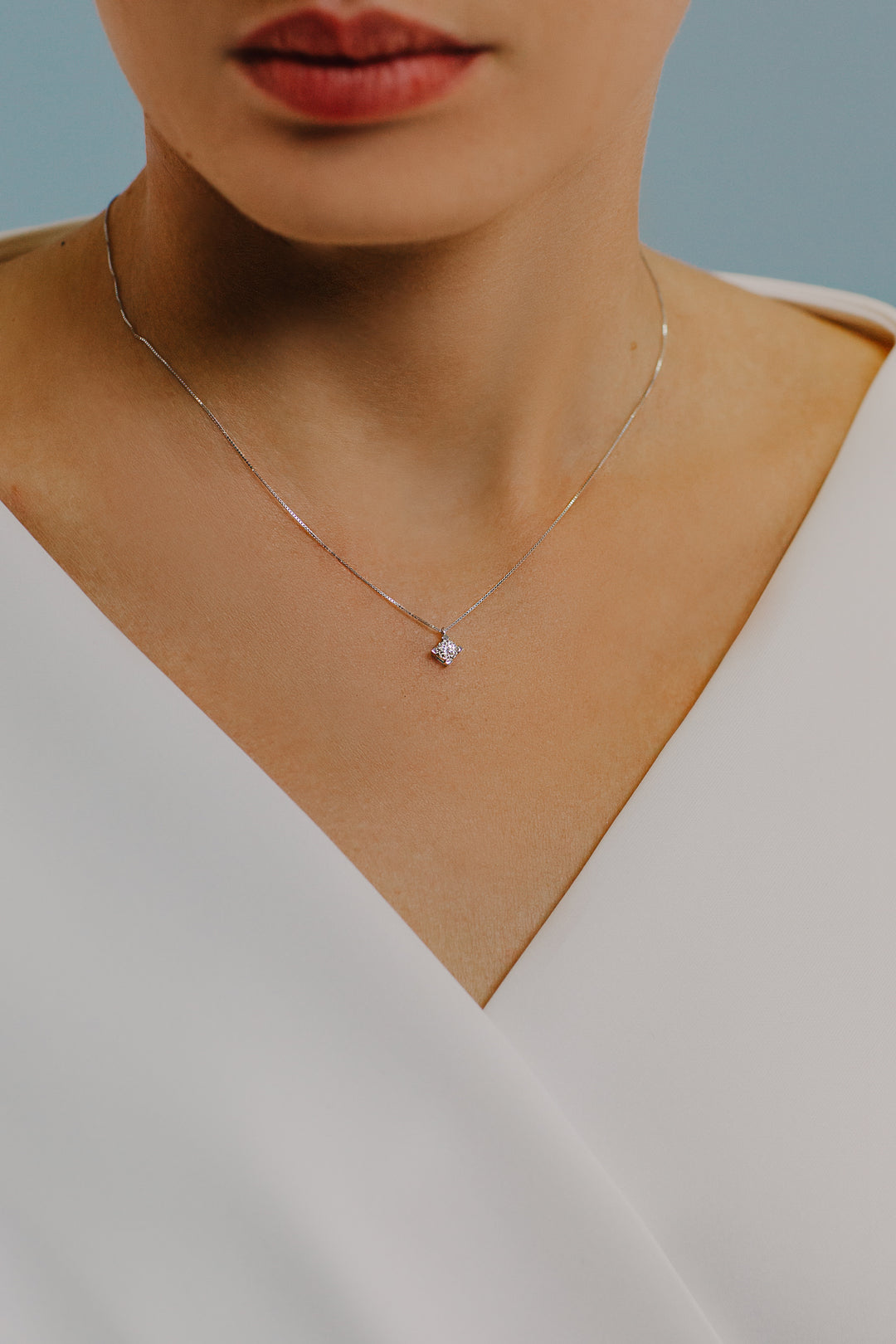 Comete Collana Punto luce diamantato in Oro e Diamante GLB1540G