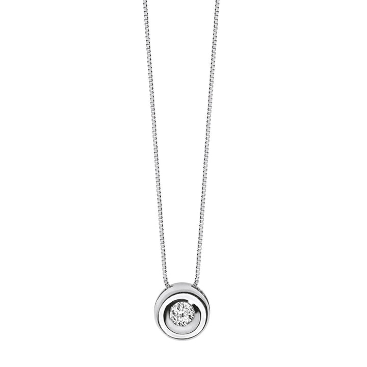 Comete Collana Punto luce tondo in Oro e Diamante GLB1423