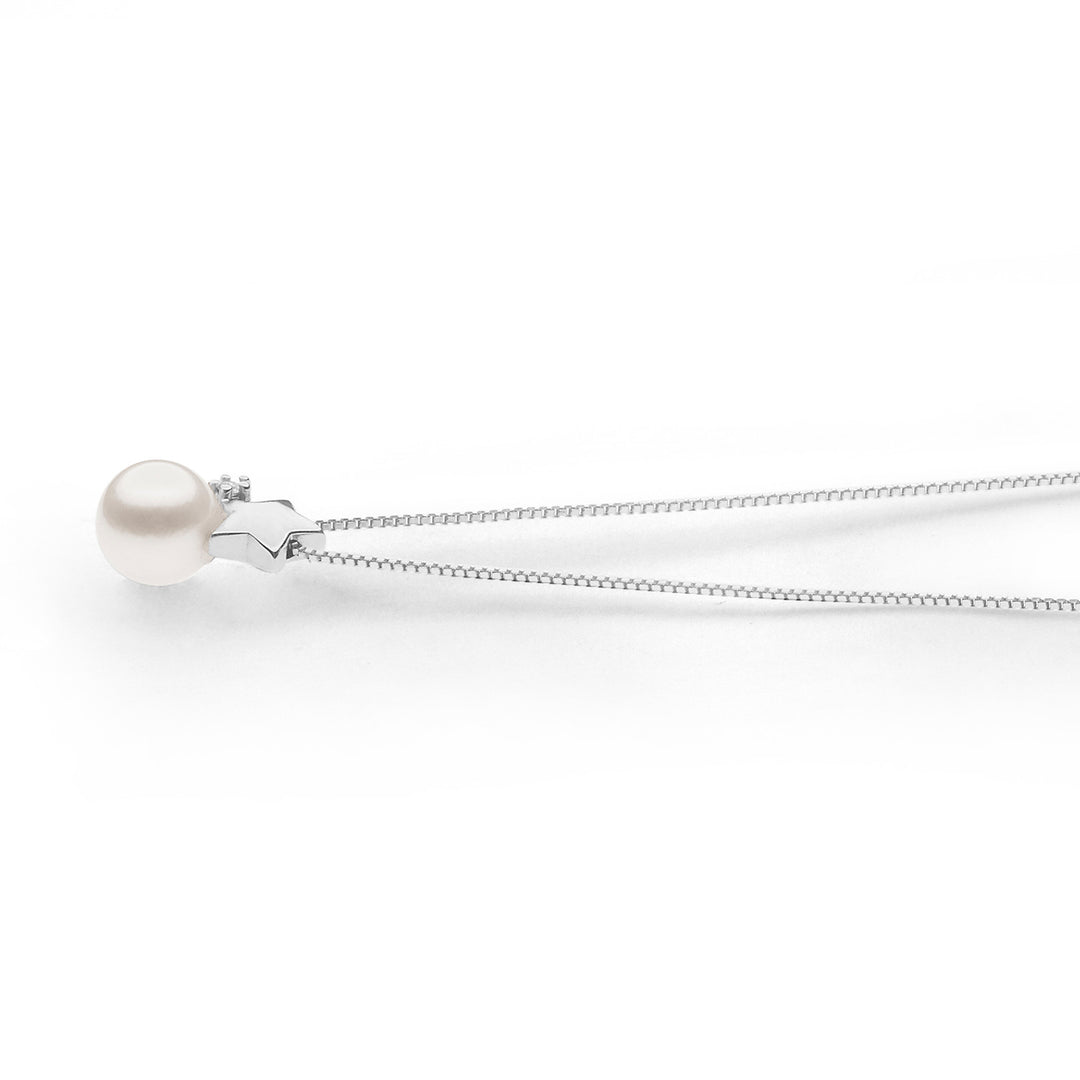Comete Girocollo Perle in Oro e Diamanti con Stella GLP609