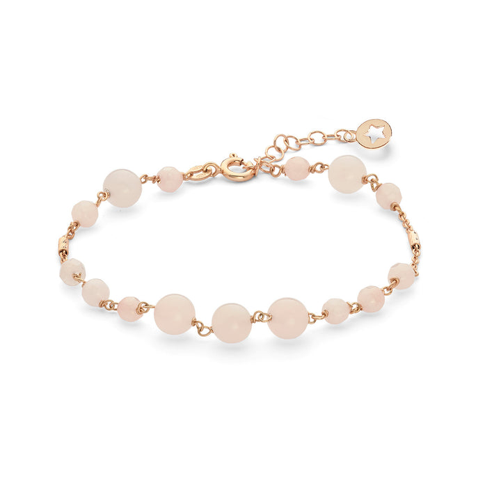 Comete Bracciale Argento 925‰ con con Quarzo rosa e Giada colorata BRA277