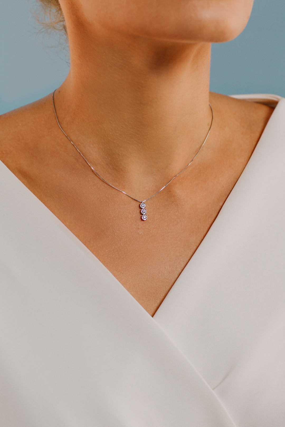Collier Comete Trilogy en or rose avec diamants GLB1037