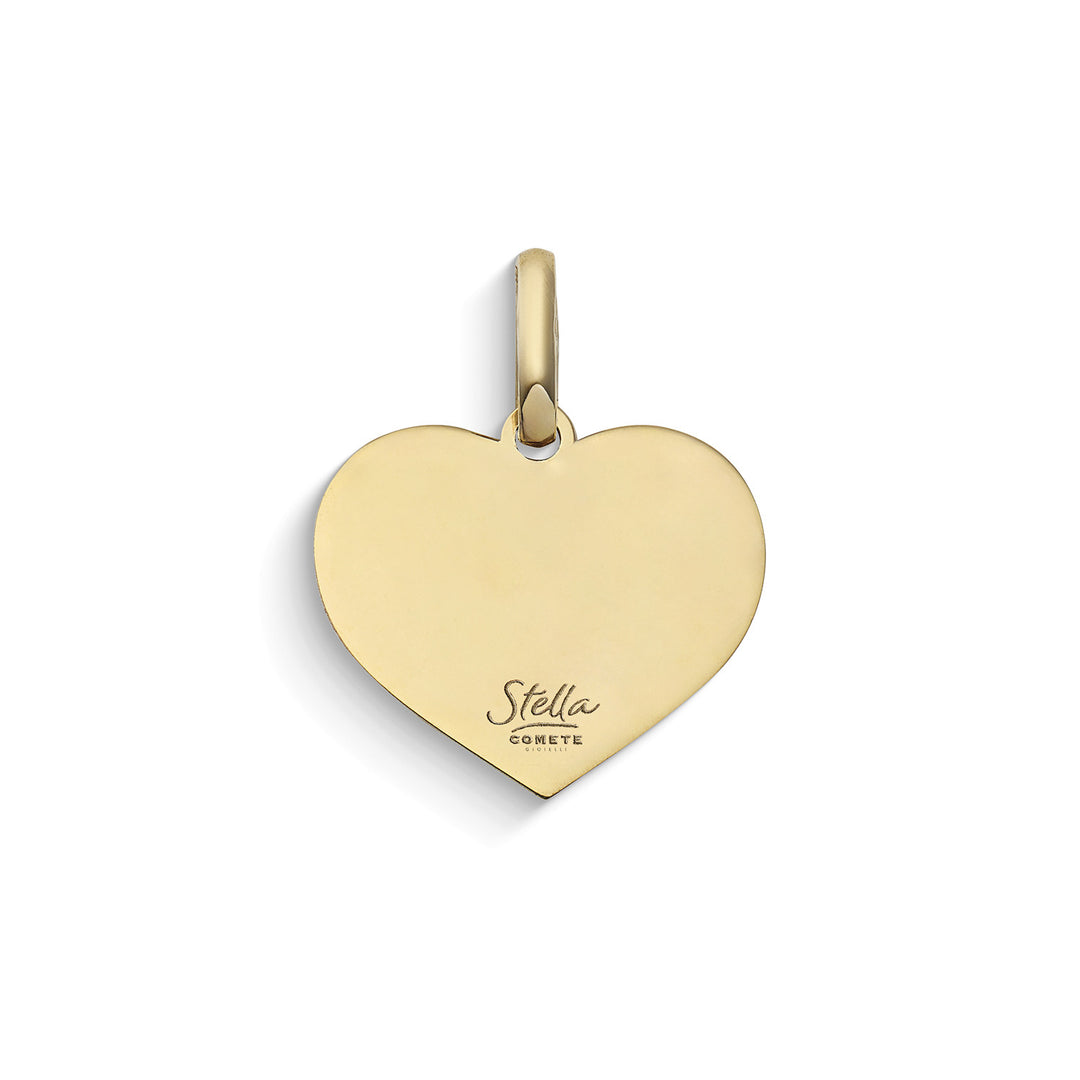 Comete Ciondolo cuore personalizzabile in Oro giallo 375‰ KCOB002