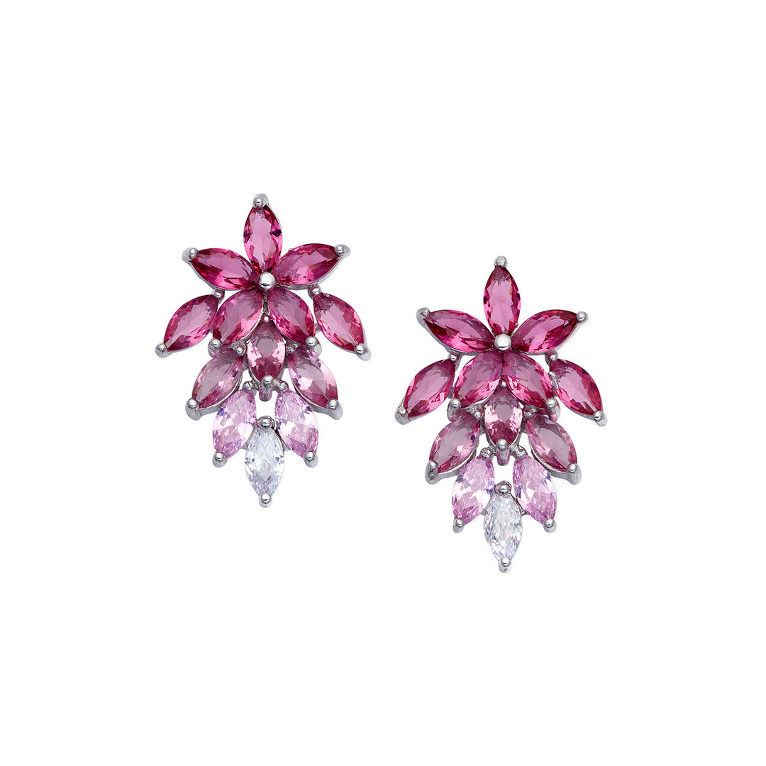 Pendientes Comete de Circonitas rosas degradadas Plata 925‰ ORA212