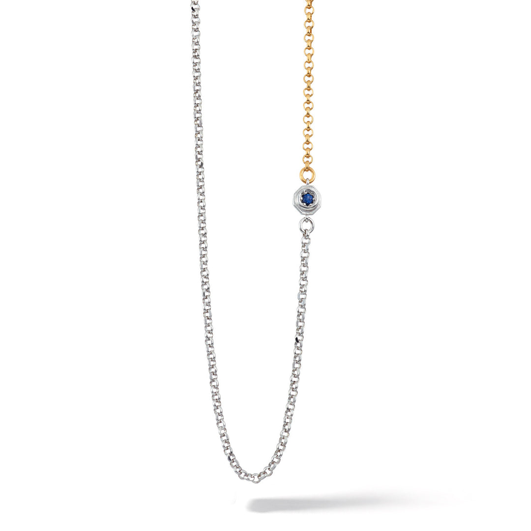 Comete Girocollo in Argento double, bianco e giallo UGL712