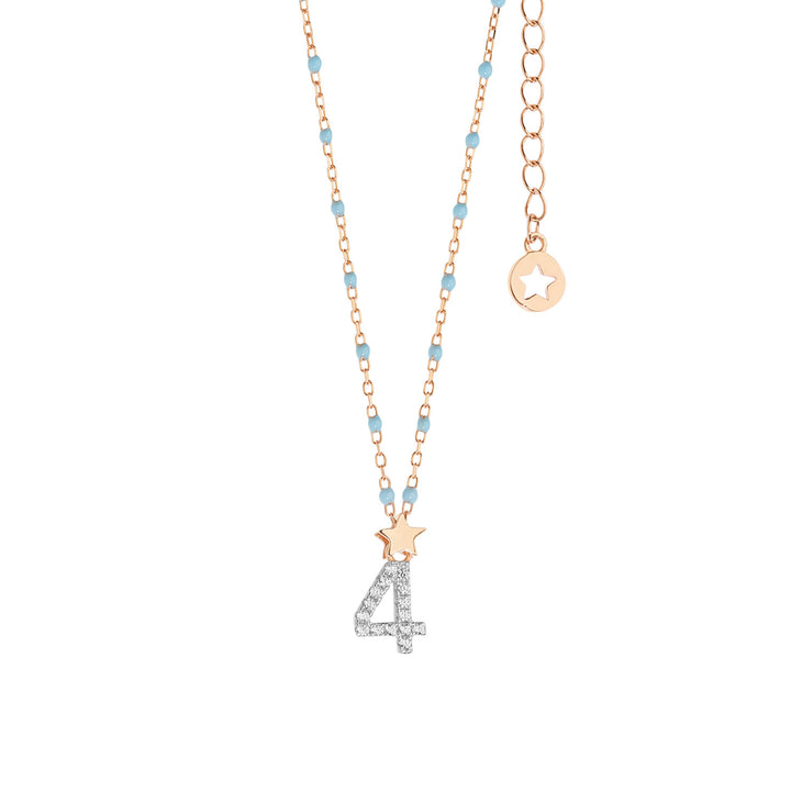 Comets Silver Necklace number 4 GLA202