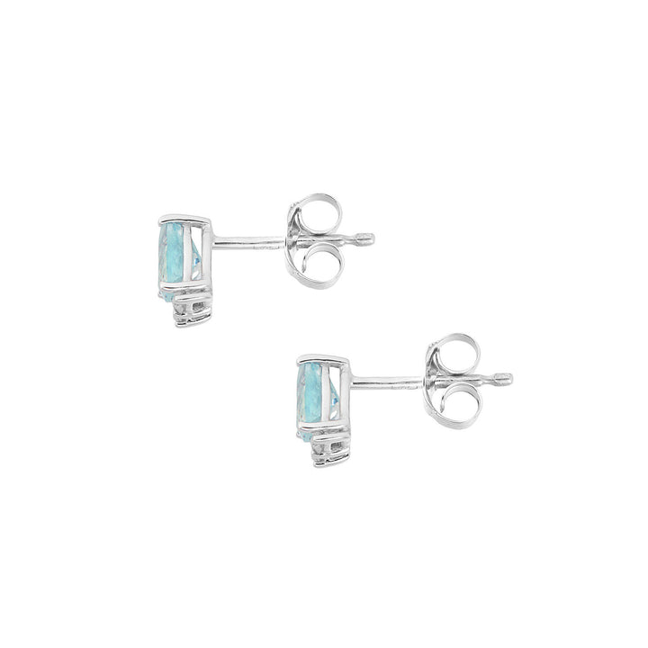 Comete Orecchini Oro 750‰, Diamanti e Acquamarina goccia ORQ280