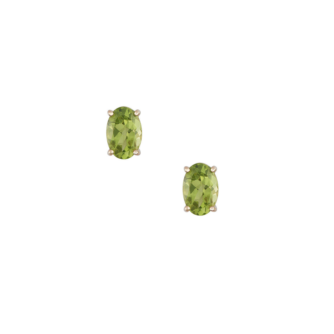 Comete Orecchini in Oro rosa 750‰ e Peridot ovali ORB1112