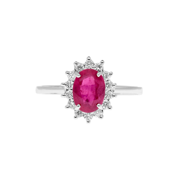 Comete Ring in Gold, Diamonds and Oval Ruby ANB2570