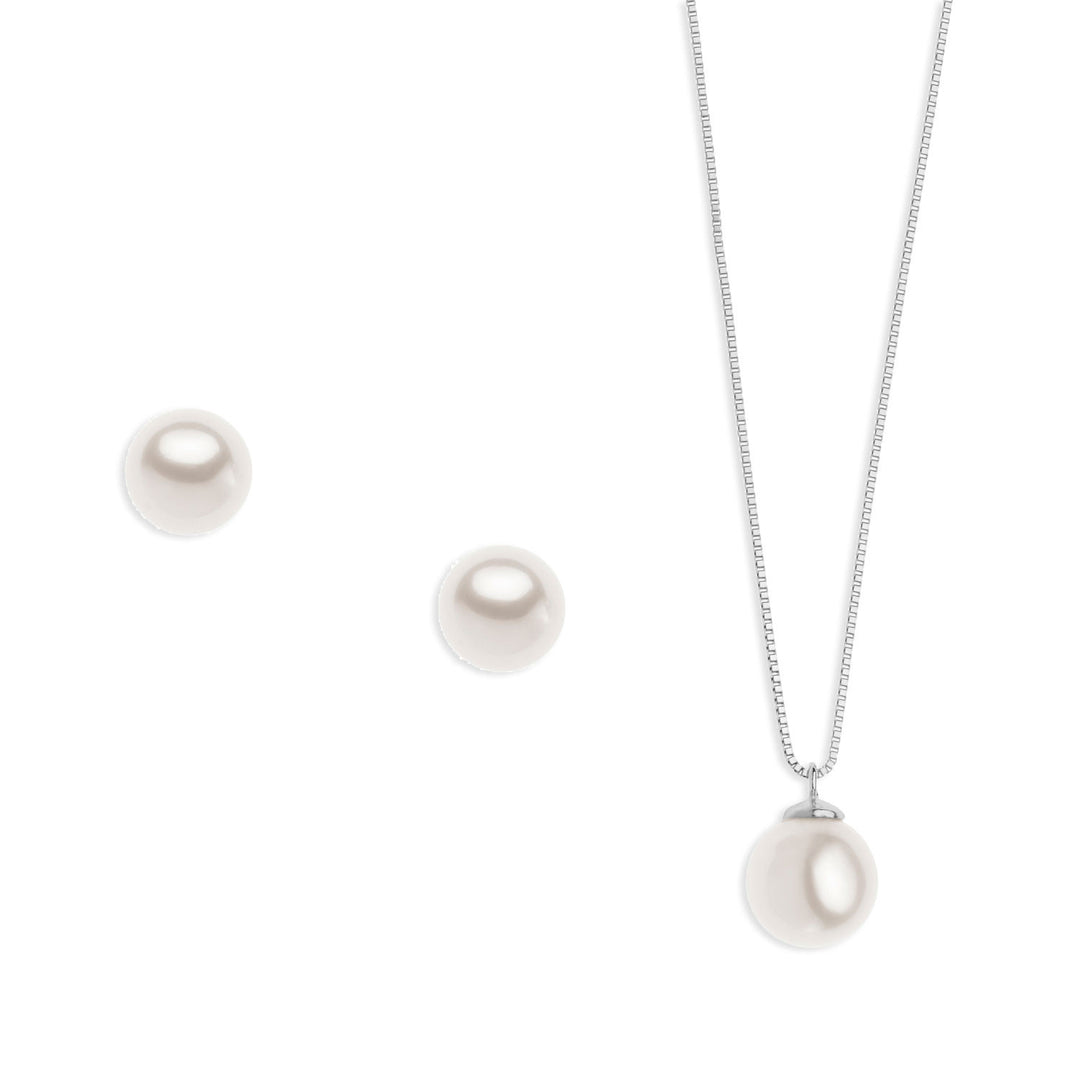Collar y Pendientes Comete con Perla en Oro KIT565697