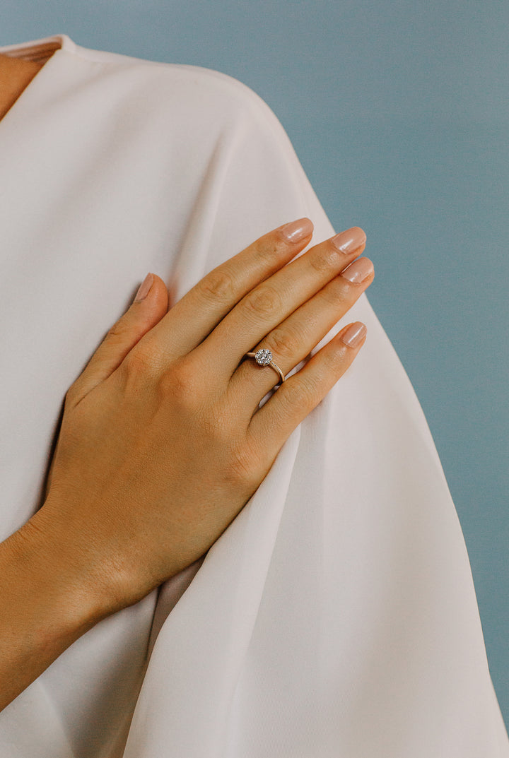 Comete Roségoldring mit Diamanten ANB2546