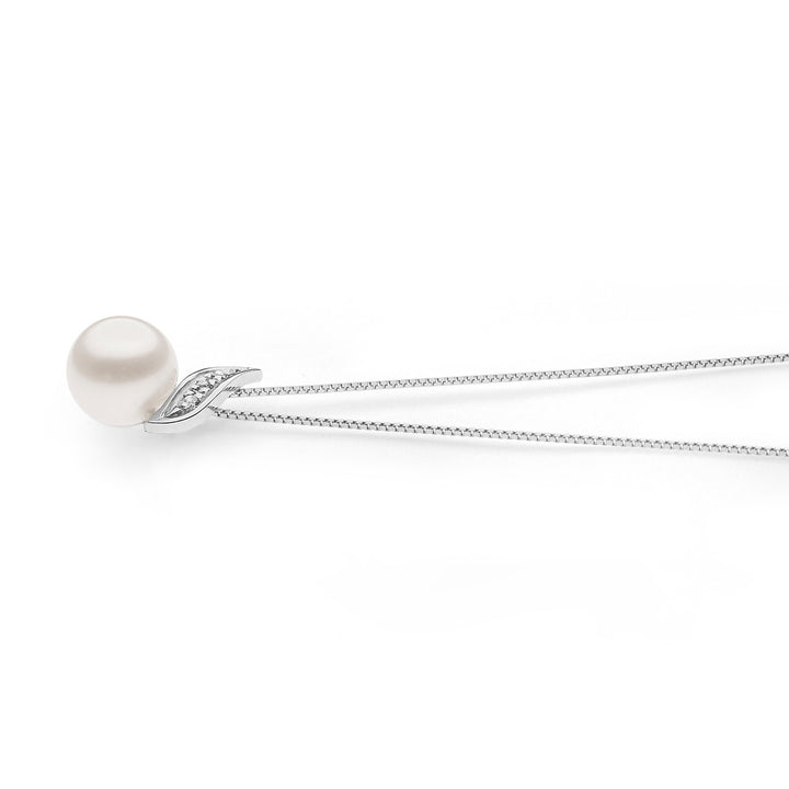 Collier Comete Perles en Or et Diamants GLP612