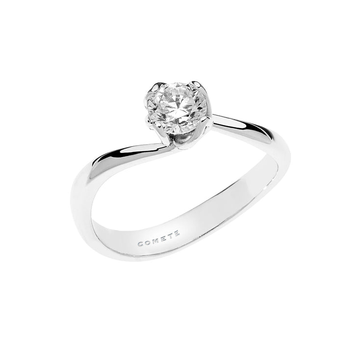 Comètes Solitaire Pétales en Or et Diamant ANB2203