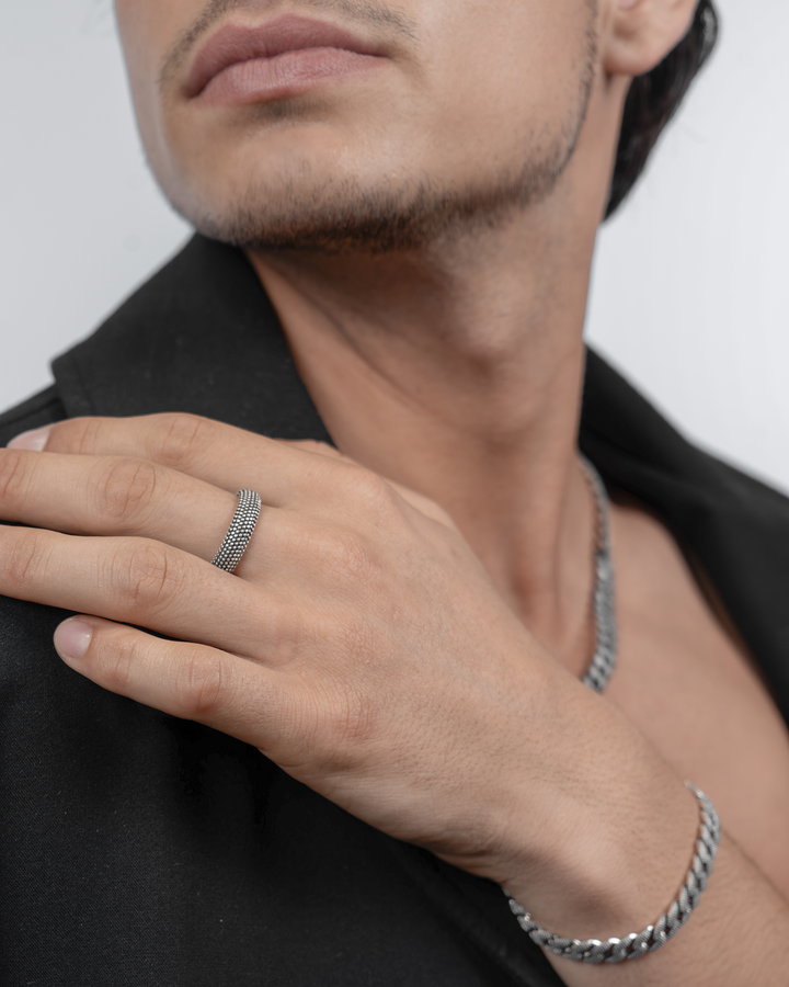 Anillo Cometa en plata 925 ‰ bruñida UAN130M18