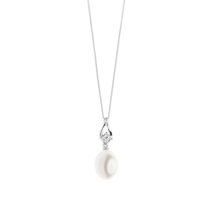 Collier Comete Perles en Or et Diamants GLP580