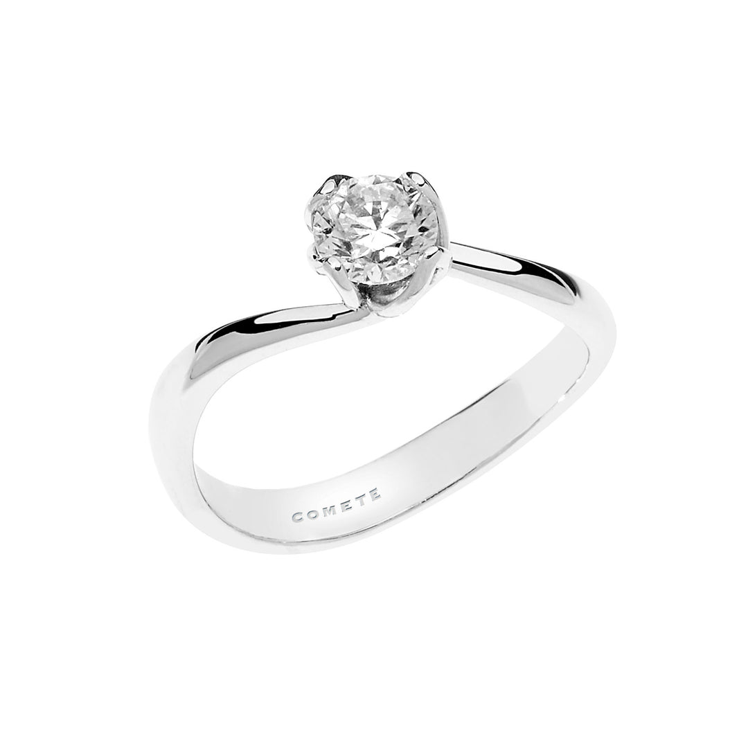 Comètes Solitaire Pétales en Or et Diamant ANB2202