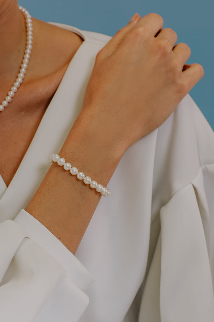 Comete Bracciale Filo Perle Acquadolce in Oro BRQ109AM